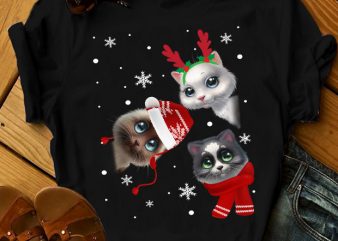 THREE CATS CHRISTMAS t shirt design to buy