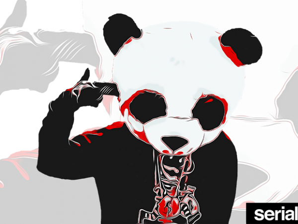 Gangster panda t-shirt design