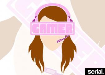 Gamer Girl T-shirt Design