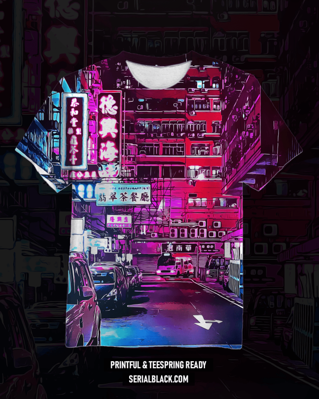 Tokyo Wave T-Shirt Design t shirt designs for print on demand