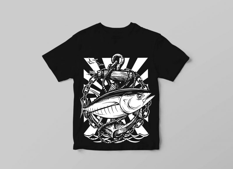 TUNA tshirt design for merch by amazon