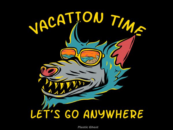 Vacation time vector shirt design