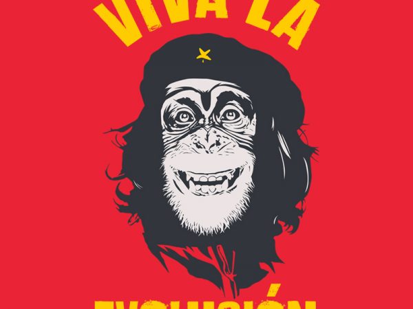 Viva la evolucion vector t-shirt design for commercial use