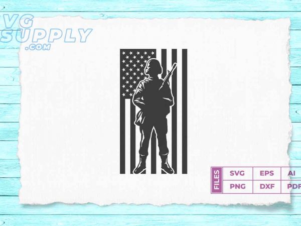 Soldier silhouette png american flag detail buy t shirt design artwork