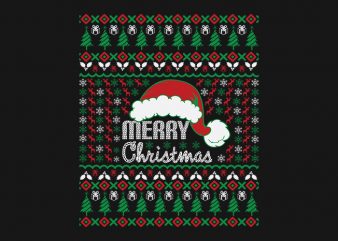 Editable Merry Christmas Sweater Design