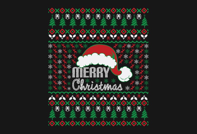 Merry Christmas Sweater Design