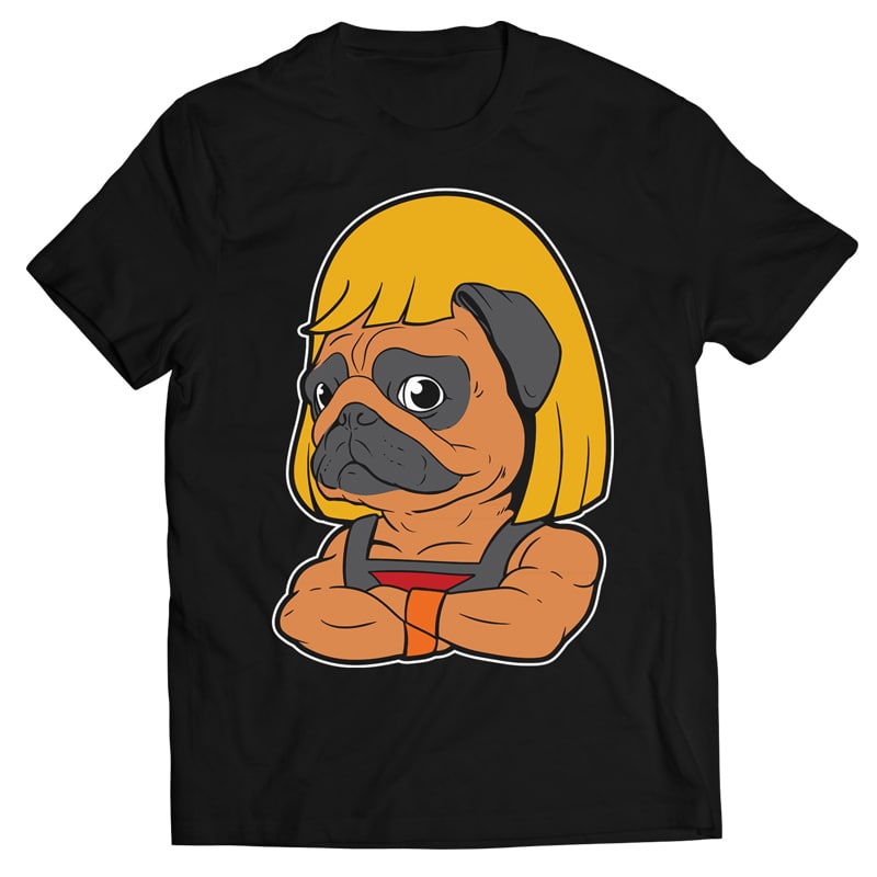 Pug Dog Man – Vector T-shirt Design buy t shirt design