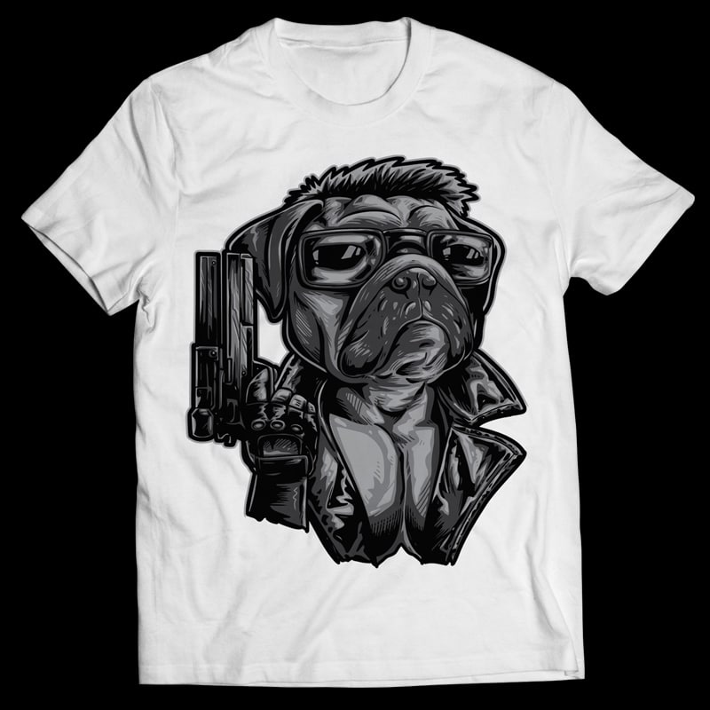 Pug Dog Nator – Vector T-shirt Design buy t shirt design