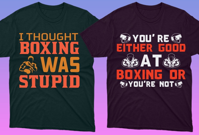 50 editable Boxing t-shirt designs bundle