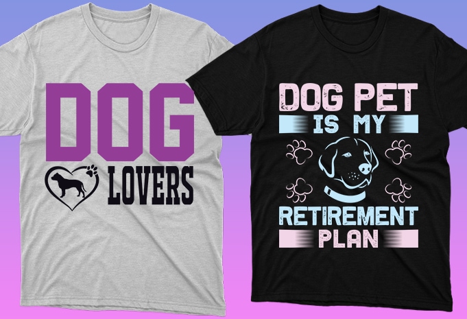 50 Dog Quotes Editable T shirt Designs Bundle