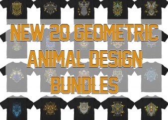 20 ANIMAL HEAD ORNAMENT GEOMETRIC V2 t shirt design png