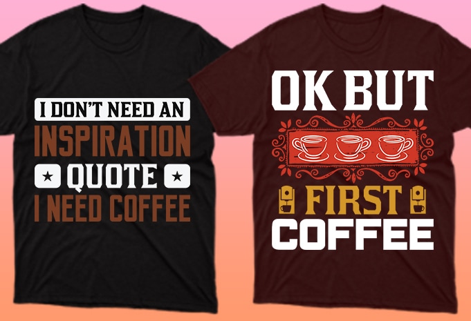 50 Coffee Editable T shirt designs