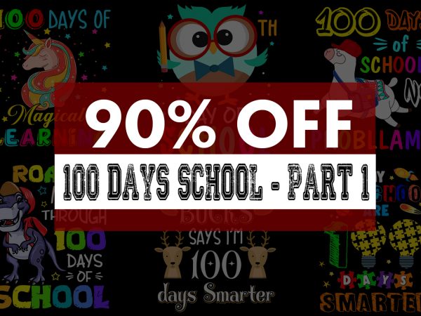 Super Cool 100 Days School Bundle – 55 Designs