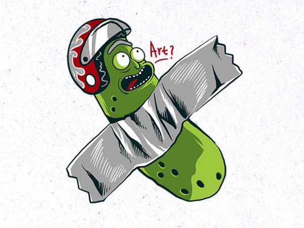 Pickle taped graphic t-shirt design