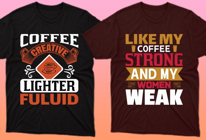 50 Coffee Editable T shirt designs