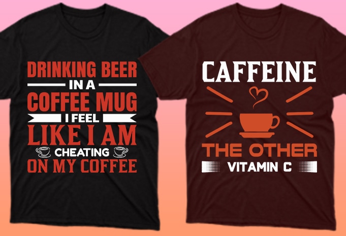 50 Coffee Editable T shirt designs