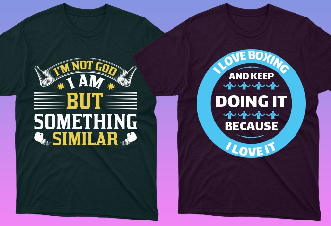 50 editable Boxing t-shirt designs bundle