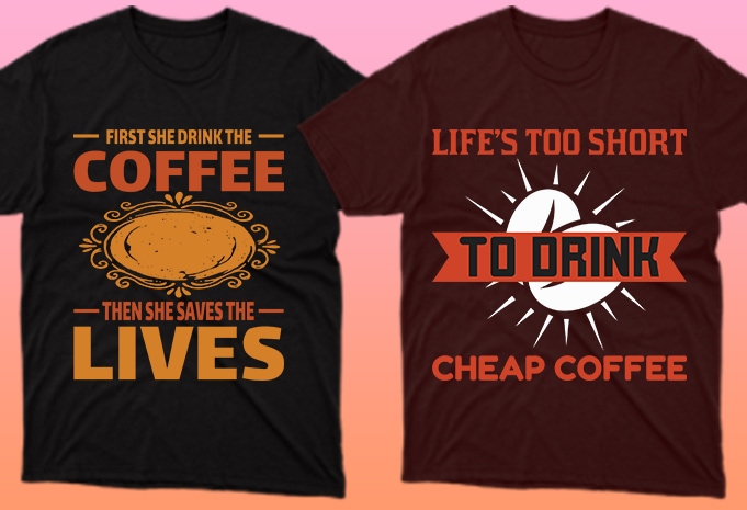 50 Coffee Editable T shirt designs