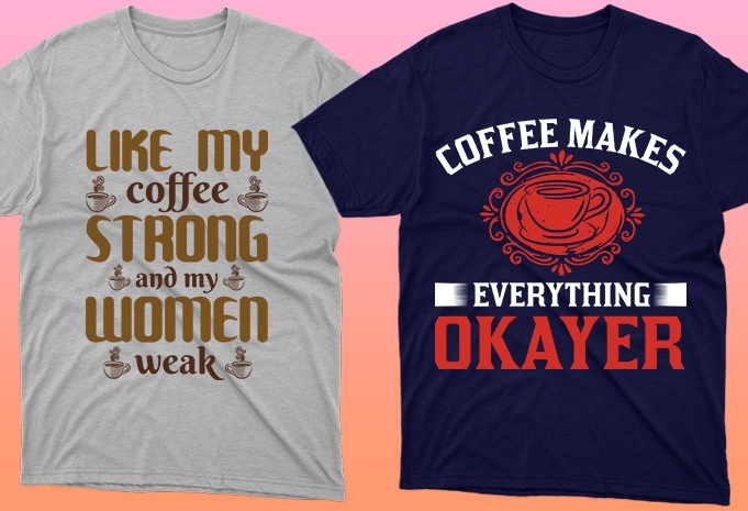 50 Coffee Editable T shirt designs