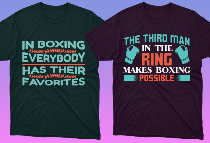 50 editable Boxing t-shirt designs bundle