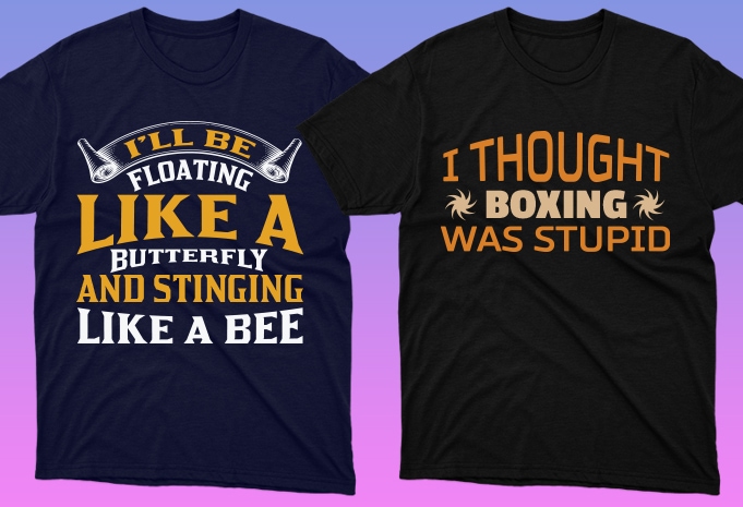 50 editable Boxing t-shirt designs bundle