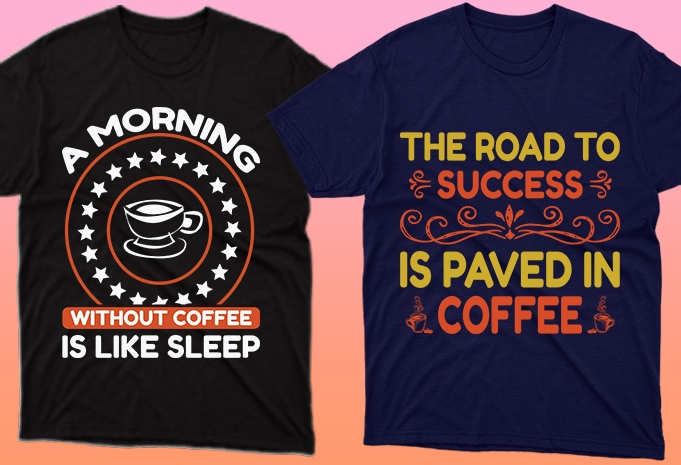 50 Coffee Editable T shirt designs