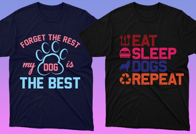 50 Dog Quotes Editable T shirt Designs Bundle