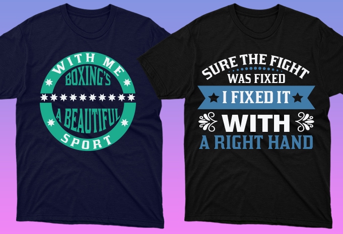 50 editable Boxing t-shirt designs bundle