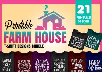 21 Farm house t-shirt designs bundle,Farm house svg bundle
