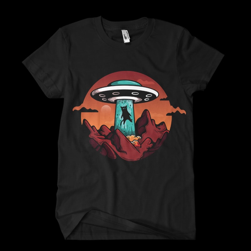 UFO Cat vector shirt design - Buy t-shirt designs