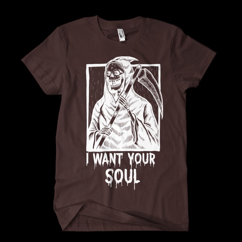Grim t-shirt designs for merch by amazon