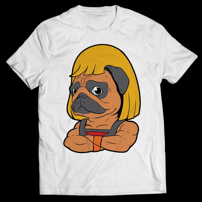 Pug Dog Man – Vector T-shirt Design buy t shirt design