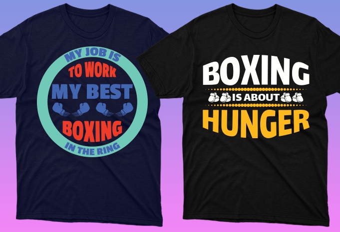 50 editable Boxing t-shirt designs bundle