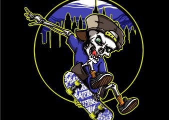 Skull Skateboard Cartoon buy t shirt design artwork