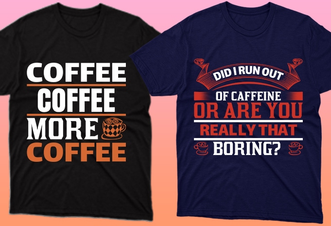 50 Coffee Editable T shirt designs