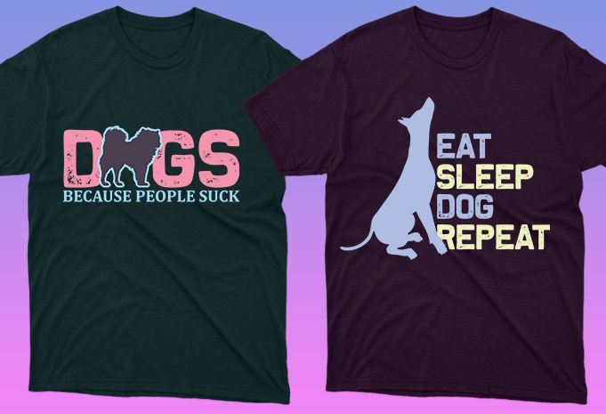 50 Dog Quotes Editable T shirt Designs Bundle