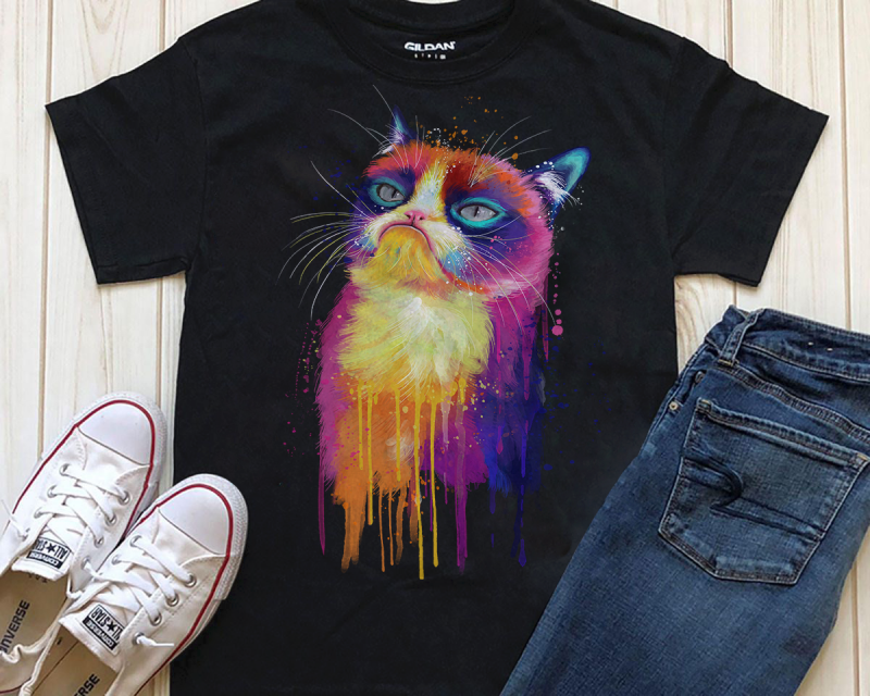 Super Cool Dog Cat Hand Drawn Bundle t shirt design for printify