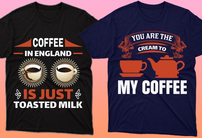 50 Coffee Editable T shirt designs