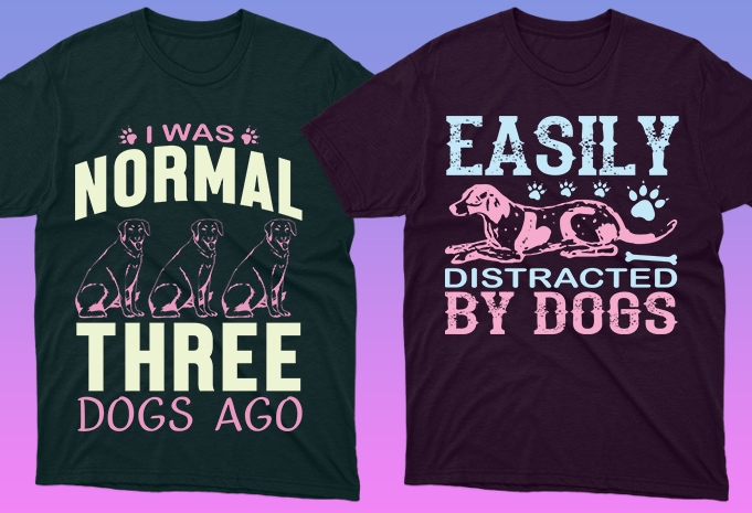 50 Dog Quotes Editable T shirt Designs Bundle