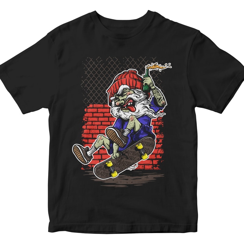 Old Man Skateboard tshirt design for merch by amazon