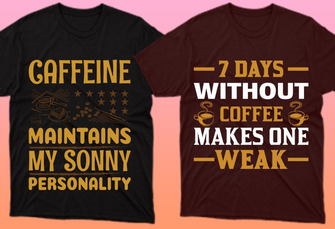 50 Coffee Editable T shirt designs