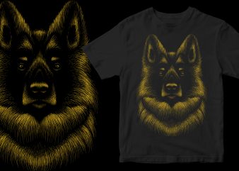 Wolf Head Hand Draw tshirt design vector