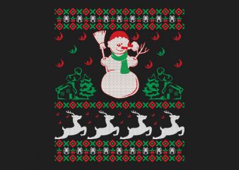 100% Pattern Ugly Christmas Sweater Design