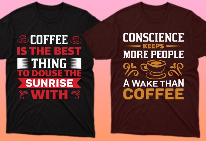 50 Coffee Editable T shirt designs