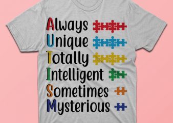 Autism awareness vector tshirt design
