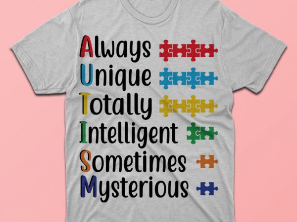 Autism awareness vector tshirt design