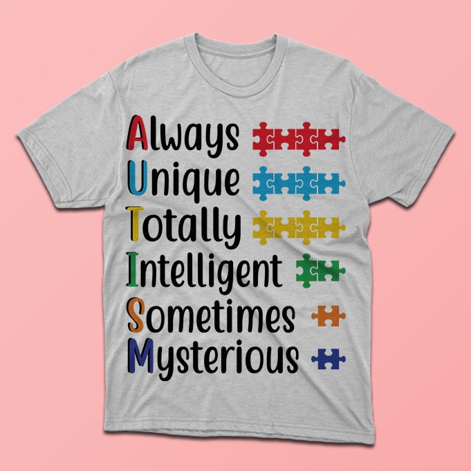 Autism awareness vector tshirt design