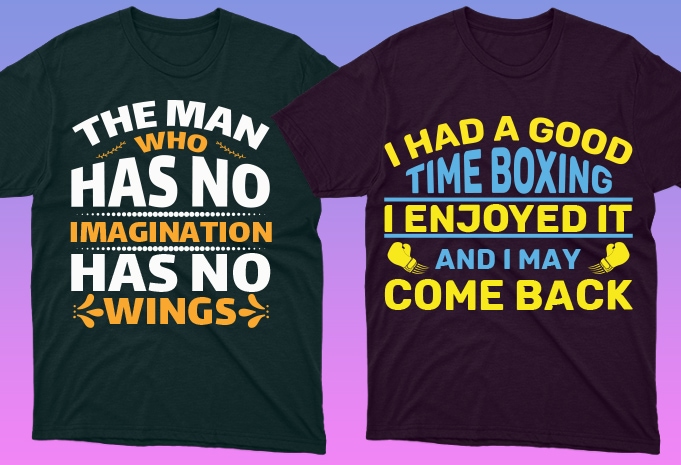 50 editable Boxing t-shirt designs bundle