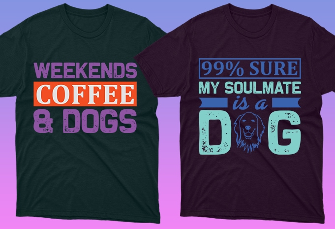 50 Dog Quotes Editable T shirt Designs Bundle