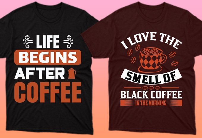 50 Coffee Editable T shirt designs